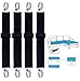 Korlon 4 Pack Bed Sheet Clips, Adjustable Heavy Duty Fitted Sheet Straps Clips, Elastic Sheet Suspenders Fasteners for Bed Mattress Cover Sofa Cushion
