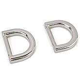 VersaKits 10 Pcs Heavy Duty D Rings 1/2 Inch Silver Solid Zinc Alloy Die Casting for Purse Making Leather Craft