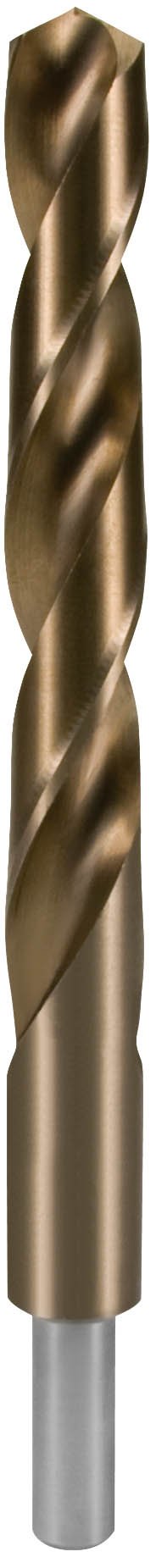 Ruko HSSE-Co 5 Twist Drill Bit with Reduced Shank, DIN 338, Type N, Gold Finish, 16.5 mm Diameter, 184 mm Length, R2005165
