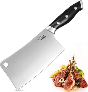 SKY LIGHT Hackmesser Fleischerbeil Fleischermesser 18cm aus Deutscher Edelstahl, zum Schneiden von Knochen, professionelles Metzgerei Messer Hochleistungsklinge für Küche und Restaurant