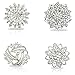 Danbihuabi Fashion Womens Clear Crystal Brooch Mixed Lot