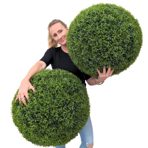 365 Curb Appeal 23" XL Topiary Balls (Better Than A Boxwood, 2 Topiary Balls (4 Halves))