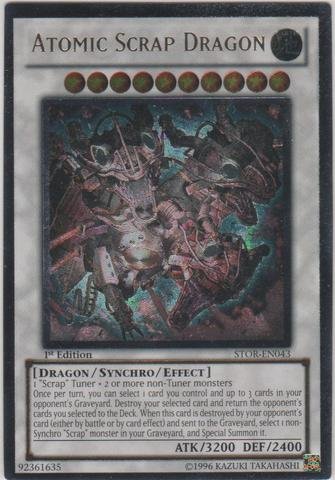 Yu-Gi-Oh! - Atomic Scrap Dragon (STOR-EN043) - Storm of Ragnarok - 1st Edition - Ultimate Rare