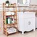 SONGMICS Bamboo Ladder Shelf Bookcase 4 Shelf Multifunctional Storage Rack Display Stand