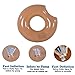 XFlated Donut Float, Inflatable Donut Pool Float Chocolate, Pool Beach Toy Kids, Donut Ring 33 Inches
