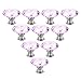NORTHERN BROTHERS Drawer Knob Pull Handle 30MM Lavender Crystal Glass Diamond Shape Cabinet Drawer Pulls Cupboard Knobs with Screws for Home Office Cabinet Cupboard Bonus Silver Screws DIY(10 knobs)