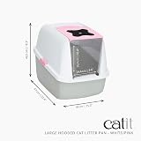 Catit Hooded Cat Pan Pink 57L Litter Box with Carbon Odour Filter view 7