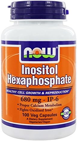 Now Foods Inositol Hexaphosphate 680 mg - IP-6 - 100 Veg Capsules