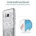 MASCHERI for Galaxy S8 Case,[Zen Series] Scratch Resistant [White Henna Mandala Floral Lace Design] TPU Bumper Transparent Back Panel Hybrid Protective Case Cover for Samsung Galaxy S8 - Clear