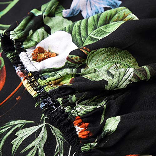 DONTAL Harem Pants Womens Plus Size Print Ladies Full Length Trouser Wide Leggings Green