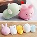 Outee Mini Squishies Kawaii, 20 Pcs Animal Squishies Mochi Squeeze Toys Soft Squishies Release Stress Animal Toys Mini Seal Octopus Rabbit Chick Cat Pig Tiger Fox Panda Cloud Random
