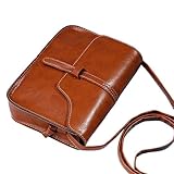 Vintage Crossbody,Clearance! AgrinTol Vintage Purse Bag Leather Crossbody Shoulder Messenger Bag (Brown)