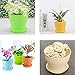 WARMBUY 6 Pack Colorful Round Plastic Plant Pots with Saucers