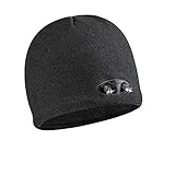 POWERCAP LED Beanie Cap 35/55 Ultra-Bright Hands Free LED Lighted Battery Powered Headlamp Hat - Knit Black (KB-6892)