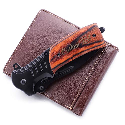 Custom Pocket Knife for Men Engraved Knives Personalized Gifts for