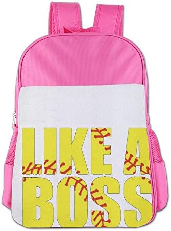 Softball Like A Boss School Backpack Children Shoulder Daypack Kid Lunch Tote Bags Pink