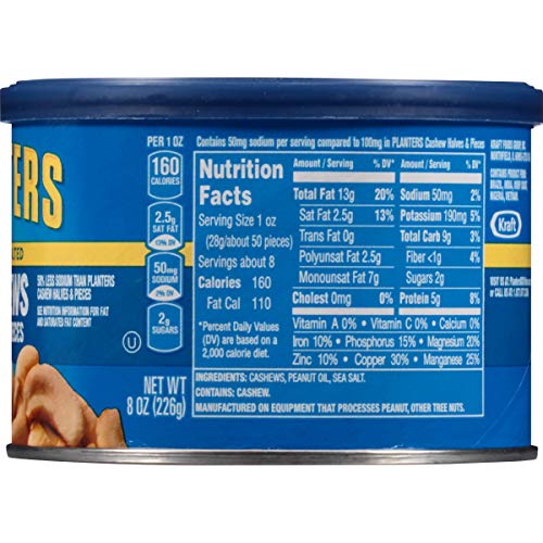 2 Planters+Cashew+Halves+Lightly+Canister