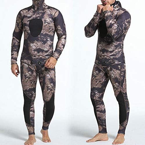 HgzBxL 3mm Neoprene Wetsui Full Suit for Men's Open Water Swimming Diving Surfing Snorkeling Ideal Water Sports Wetsuit (Color : MY052, Size : M)