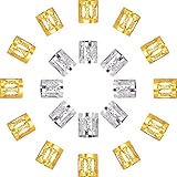 Mudder Dreadlocks Beads Aluminum Dread Locks Metal Cuffs Hair Decoration Braiding Hair Jewelry, 50 Pieces