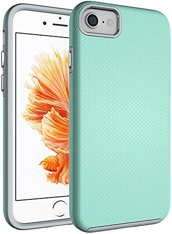 iPhone 7 Case , REXIAO 2in1 TPU+PC Rugged Case ,Shock-Absorption / High Impact Resistant Hybrid Layer Armor Defender Full Body Protective For Apple iPhone 7 Case (4.7 Inch) (Green)