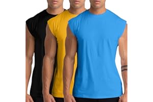 Holure 1 or 3 or 5 Pack Men's Gym Tank Tops Workout Sleeveless T-Shirts Athletic Muscle Tank Training Bodybuilding Shirts