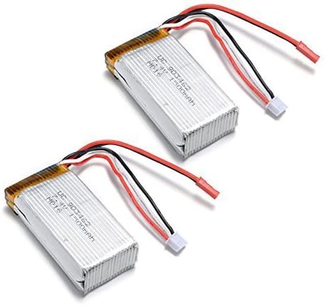 YUNIQUE GREEN-CLEAN-POWER - Rechargeable Lipo Battery 7.4V 1500mAh, 2 Pieces, Silver - Image 3