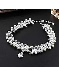 Gargantilla de cristal de bohemia con diamantes de imitación de Anglacesmade