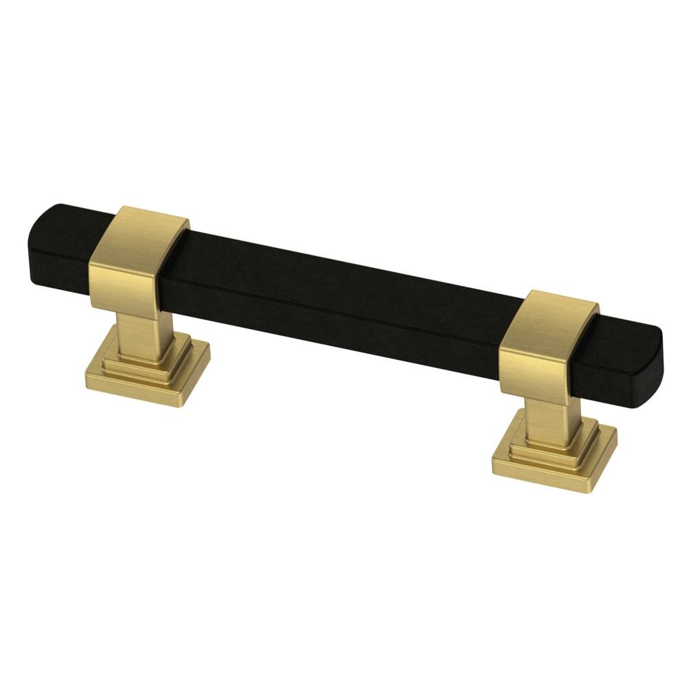 Black and Brass Cabinet Knob and Pulls Handle Furniture Door (3" Pull)