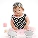 Reborn Baby Doll realistic baby dolls Vinyl Silicone Babies 22inch 55cm Doll Newborn real baby doll Free Pacifier black dress white dots nifty suit