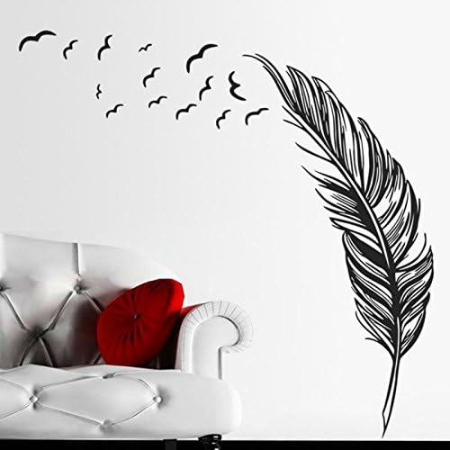 Zaphor(TM) Birds Flying Feather Wall Sticker Home Bedroom Living Room Decal Stiker Art Decoration Vinyl Window Wall Sticker Drop Shipping