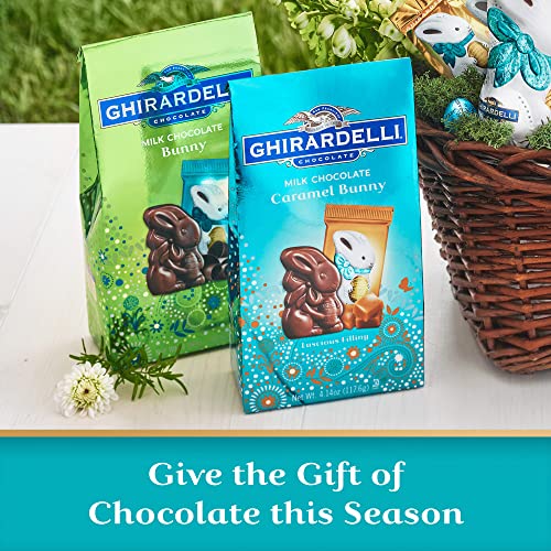 GHIRARDELLI Milk Chocolate Caramel Bunnies, Bunny Shaped Chocolate with