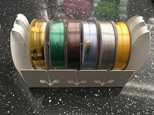 DeskTopShopping Curling Ribbon Box and 6 Rolls of Curling Ribbon 25m each roll Ribbon Balloon Ribbon for Gift Wrapping Wedding Party Decoration DIY Craft