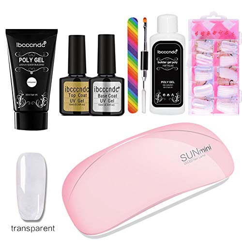 Polygel Kit With UV LED Lamp Nail Extension Builder Gel Full Cover Nail Tips,Brush, File, Poly Gel Colors Gel and Liquid Polygel Nail Builder Kit Tool for Nail Art 8 PC By Cutelove Polygel Kit With UV LED Lamp Nail Extension Builder Gel Full Cover Nail Tips,Brush, File, Poly Gel Colors Gel and Liquid Polygel Nail Builder Kit Tool for Nail Art 8 PC By Cutelove