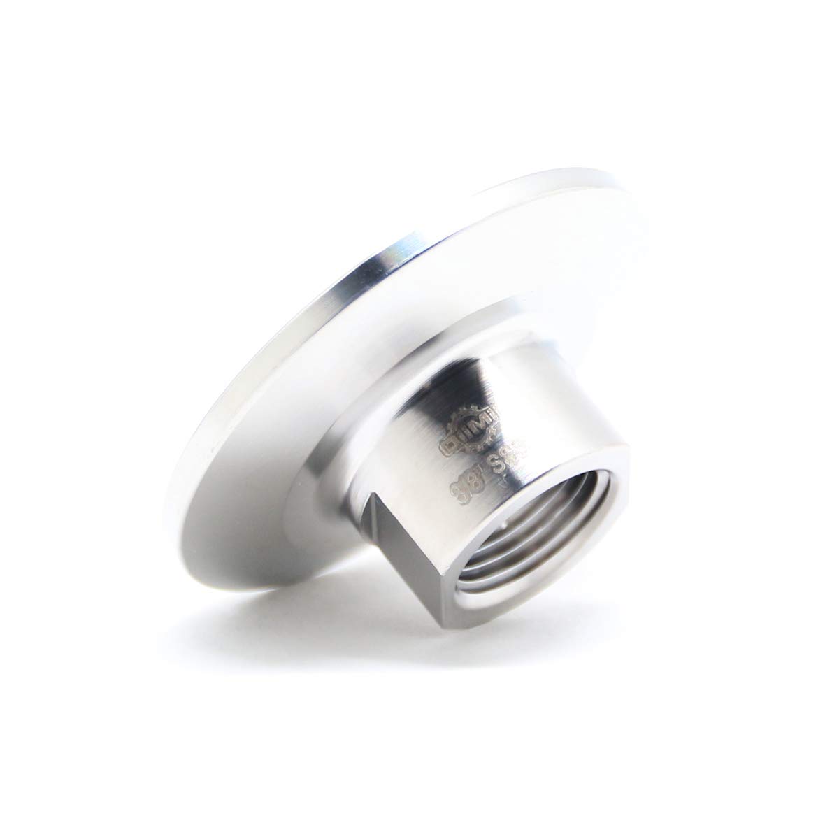 QiiMii Sanitary Tri clamp 50.5mm to NPT Female Thread Adaptor SS304 Tri clamp Adaptor Pipe Fitting (Thread Size: 3/8" NPT)