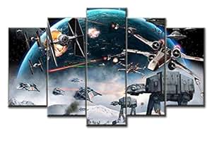 Amazon.com: 5PCS Framed Starwars Battle Canvas Prints - 5 Piece Canvas