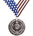 Decade Awards First Place Medal, World Class - 3 Inch Wide - Gold Medal with Stars & Stripes Neck Ribbon - Perfect for Any Competition, Coaches, Students, Athletes and Academics