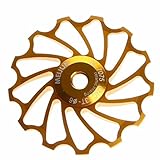 Promisen 13T MTB Ceramic Bearing Jockey Wheel Pulley Road Bike Bicycle Rear Derailleur (golden)