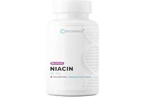 Biogenique Niacin 50mg - Vitamin B3 Niacin - Supports Energy Production, Healthy Metabolism & Nervous System function - Energ