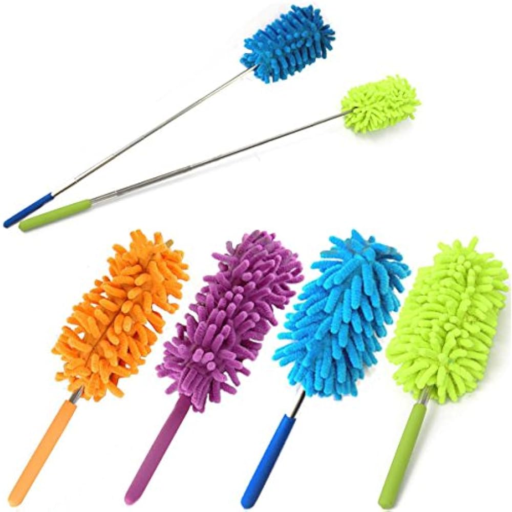 Feather Dusters SMALL Telescopic Flexible Extending Microfiber Duster
