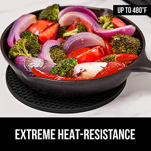 Gorilla Grip Heat and Slip Resistant Trivets, Oversized Round Silicone