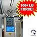 Heavy Duty Magnetic Hooks - Strong Neodymium Magnets & Stainless Steel Hook - 100+ lbs Force- Great Key Holder Magnet (1 Set)