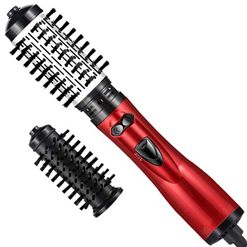 Hair Dryer Brush, Aqziill Hot Air Brush Curling Brush for Styling. Rotating Hair Dryers Hair Brush Dryer with 1 1/2-inch and 2-inch Brush Attachments. One Step Hair Dryer and Styler Spin Hair Brush (Best Spin Brush Hair Dryer)