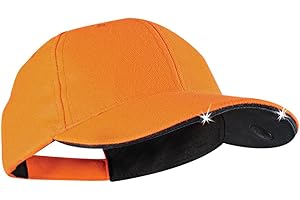 Panther Vision POWERCAP 20/00 LED Lighted Hats - High Output Ultra-Bright Hands Free LED Lighted Battery Powered Cap - Blaze Orange (CL2-280032)