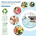 Reusable Silicone Food Storage Bag, Zip Lock Top Leakproof Containers Stand Up Preservation Bag with Slider for Fruits Vegetables Snacks Liquid, Microwave Dishwasher & Freezer Safe (8Pcs Set(Blue))
