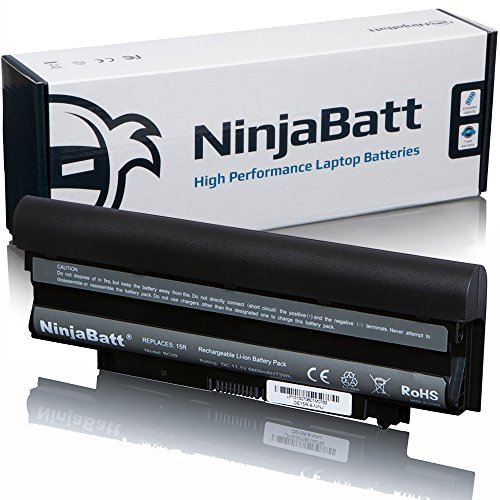 NinjaBatt 9 Cell Laptop Battery for Dell Inspiron 3420 3520 N5110 N7010 N7110 N5010 N5050 N4010 N4110 N5040 N5030 M5010 14R 15R 17R J1KND Vostro 3450 3550 3750 - High Performance [6600mAh/73wh]