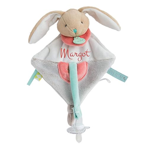 Doudou Lapin Attache Porte Tetine A Broder Avec Prenom Cadeau Liste De Naissance Cadeau Personnalise Naissance Cadeau Personnalise Bebe Amazon Fr Handmade