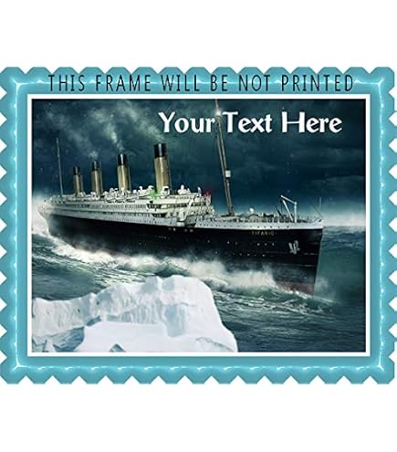 Foto Comestible Para Tarta Titanic Ship (Nr1) - Decoración Comestible Para Tartas - 6" Redondo Teleobjetivo Nikon