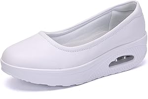 Touchmosees Women Nurse Sneakers Platform Sneakers Air Cushion Orthopedic Diabetic Walking Wedge Sneaker Ladies Toning Rocker Shoes