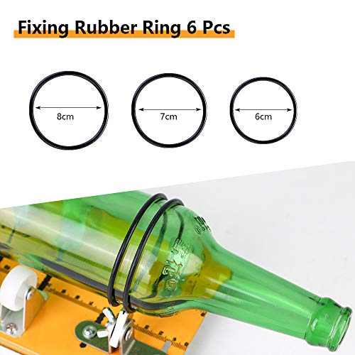 Glass Bottle Cutter Accessories Kit 15 Pack, Includes 4 pcs Blades + 5