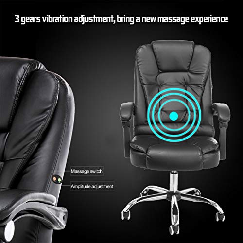 WONdere Office Chair Leather Desk Gaming Chair With Massage Function Adjust Seat Height